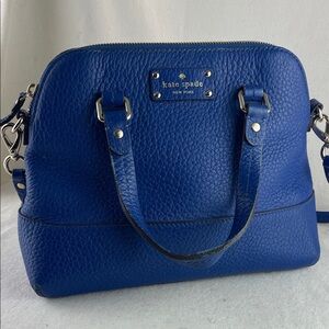 Kate Spade Vibrant Blue Pebbled Satchel